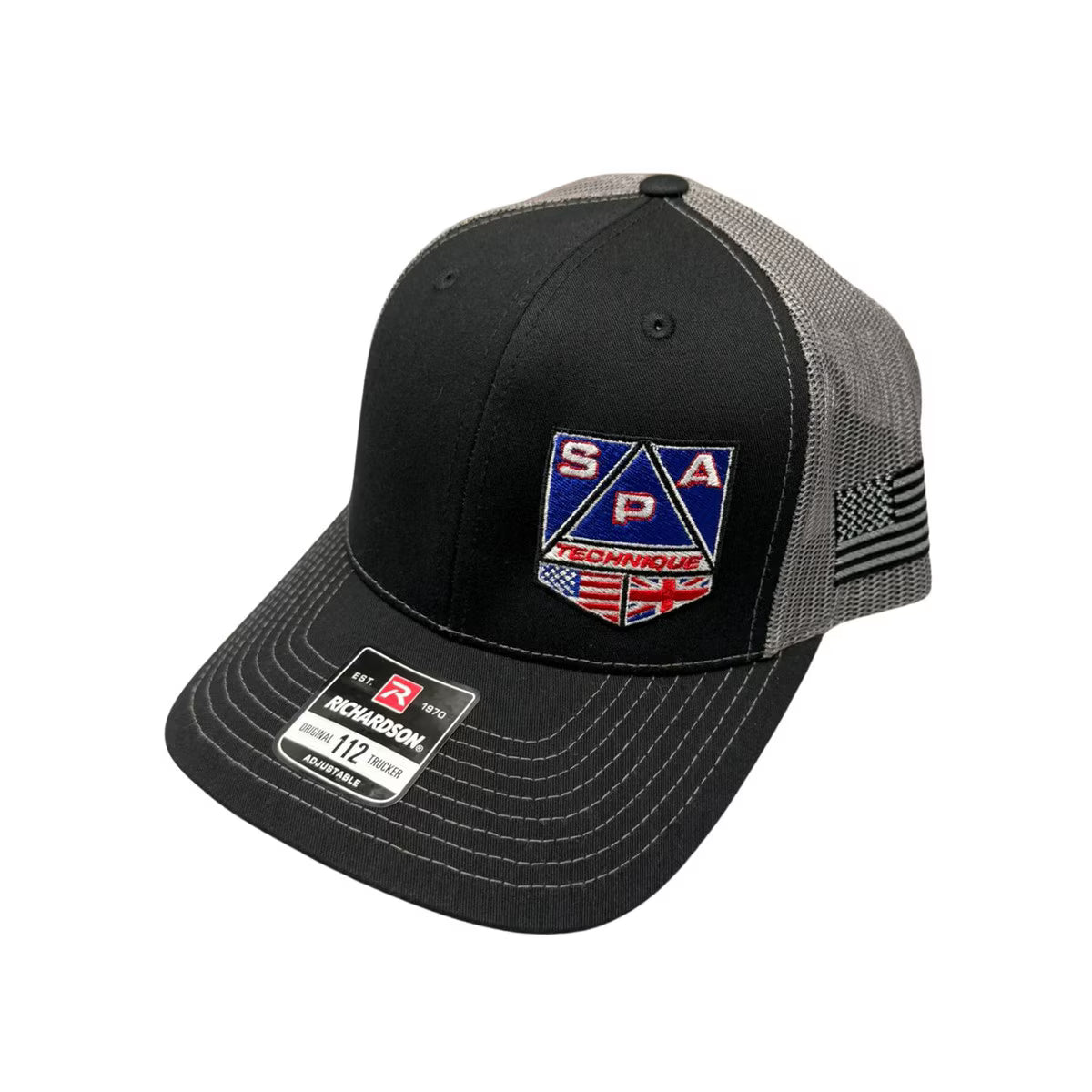 SPA Technique Logo Hat - Richardson 112 - Charcoal / Black