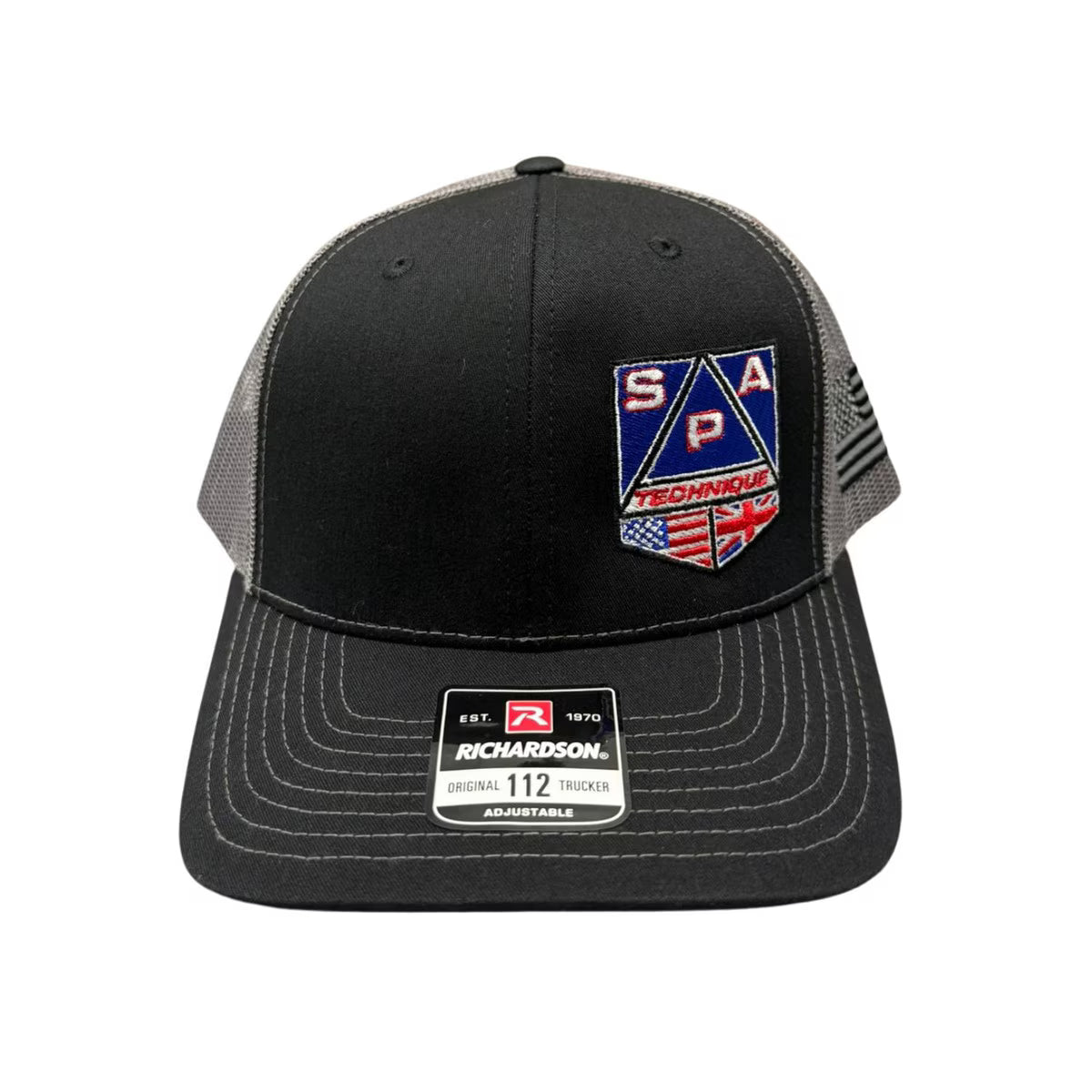 SPA Technique Logo Hat - Richardson 112 - Charcoal / Black