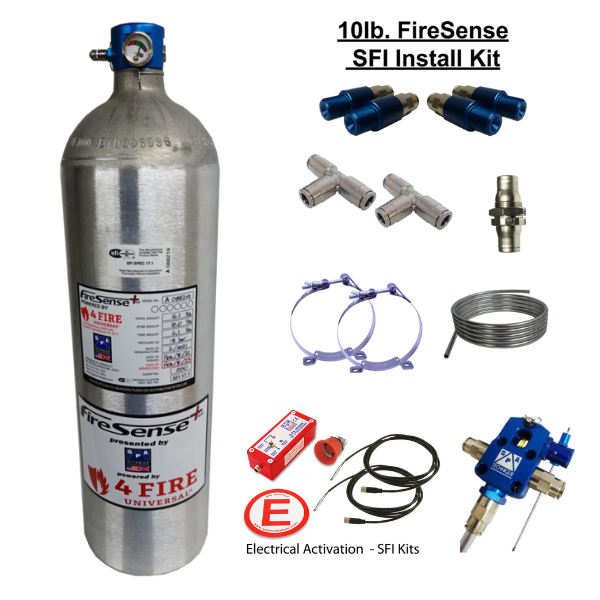 SPA Technique 10lbs SPA FireSense+ Automatic Fire Suppression System with Remote AMU Block & Electrical Override - SFI 17.1
