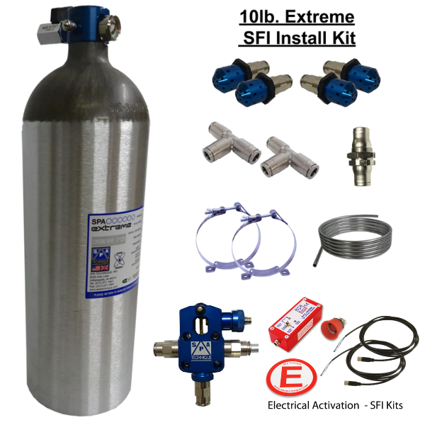 SPA Technique 10lbs SPA Extreme Automatic Fire Suppression System with Remote AMU Block & Electrical Override - SFI 17.1