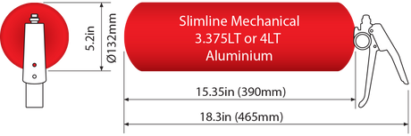 SPA Technique 4lbs AFFF Mechanical Slim-Line Fire Suppression System - Bottle Only