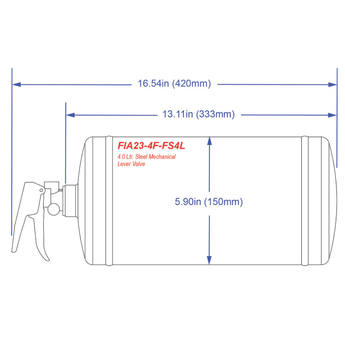 SPA Technique 4.0L 4Fire FireSense+ Steel Mechanical Fire Suppression System