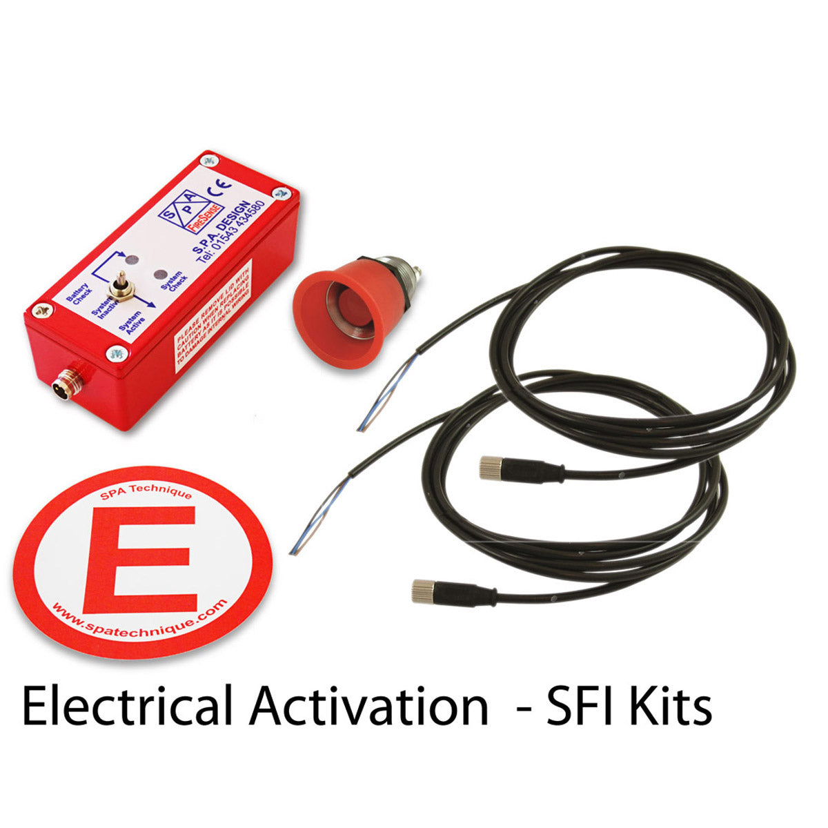 SPA Technique 10lbs SPA FireSense+ Automatic Fire Suppression System with Remote AMU Block & Electrical Override - SFI 17.1