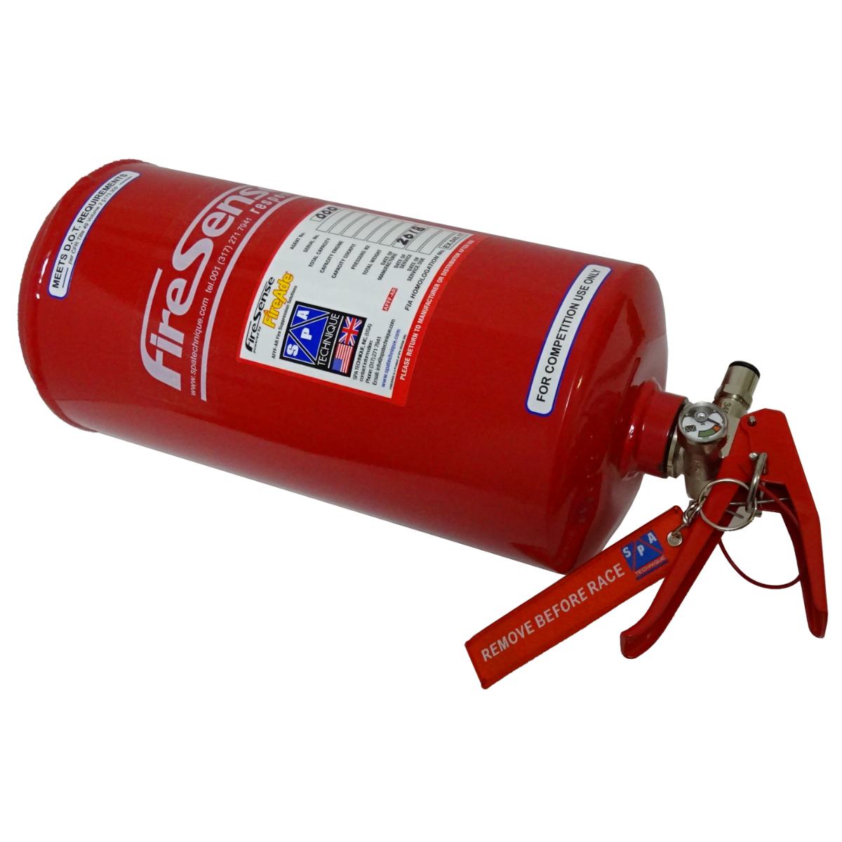 SPA Technique 4.0L AFFF Firesense Steel Mechanical / Electrical Fire Suppression System - Bottle Only