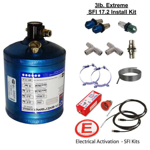 SPA Technique 3lbs SPA Extreme Electrical Fire Suppression System - SFI 17.2