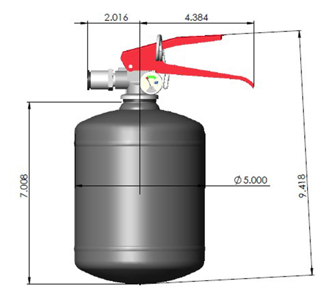 SPA Technique 3lbs Novec Mechanical Fire Suppression System