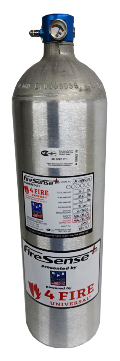 SPA Technique 10lbs SPA FireSense+ Automatic Fire Suppression System with Remote AMU Block & Electrical Override - SFI 17.1