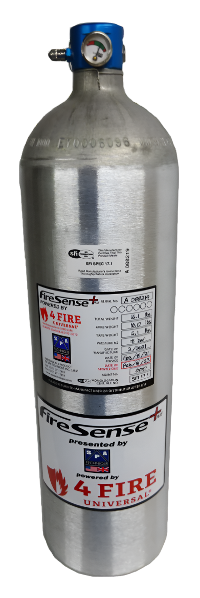 SPA Technique 10lbs Mechanical FireSense+ Automatic Fire Suppression System with Remote AMU Block - SFI 17.1