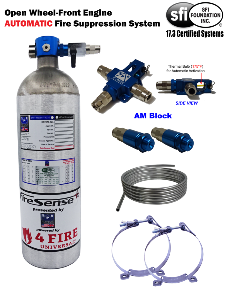 SPA Technique 5lbs FireSense+ Automatic Fire Suppression System for Sprint Car / Midget / Micro Sprint Car(s) - SFI 17.3