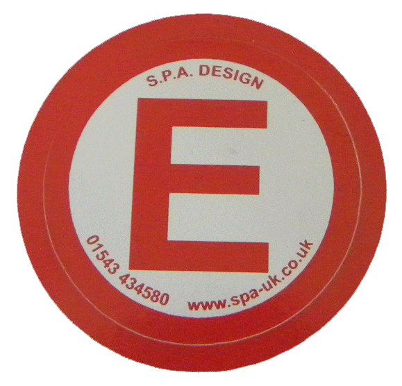 SP 129 - Small 'E' sticker